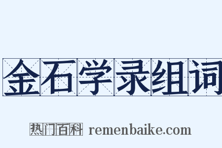 金石学录组词是什么意思的图片
